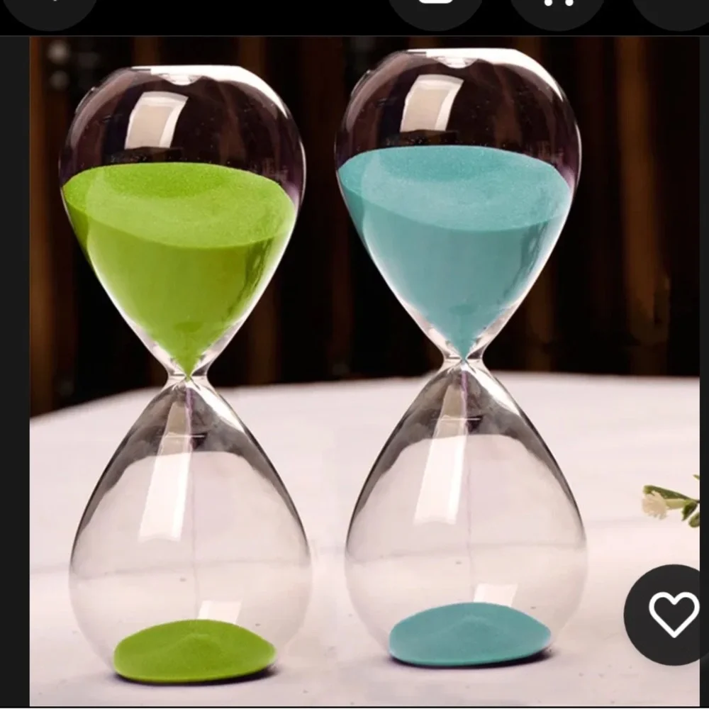 50%offw❤️ Transparent Glass Hourglass Creative Sandglass Clock Desktop Display